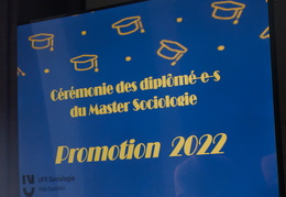 Avril - Cérémonie des diplômé·es du Master Sociologie, Promotion 2022