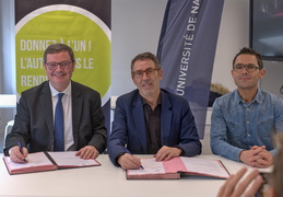 Signature Convention de mécénat I.BP Groupe BPCE - Fondation de l'Université de Nantes