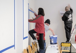 Atelier Fresque sur les murs de la FLCE.